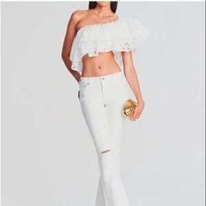 SER.O.YA Murphy Mid Rise Boot Cut Jean White NWT Size 26